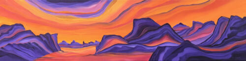 Shades of Sunset 12 X 48