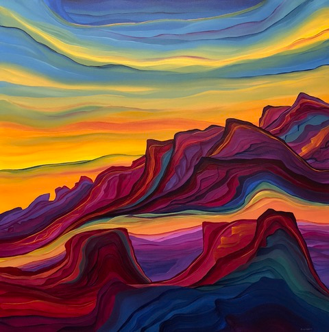 C99465  Sunset Jewels 48 X 48