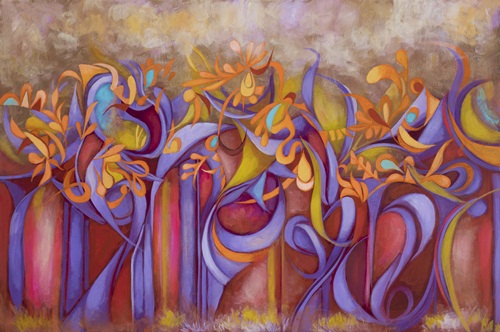 Frolic in the Forest No 3 24x36  12837 