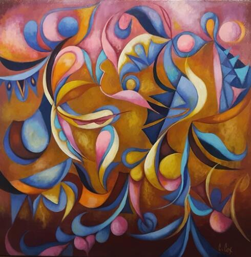 Inca Love Birds 36x36  12841 